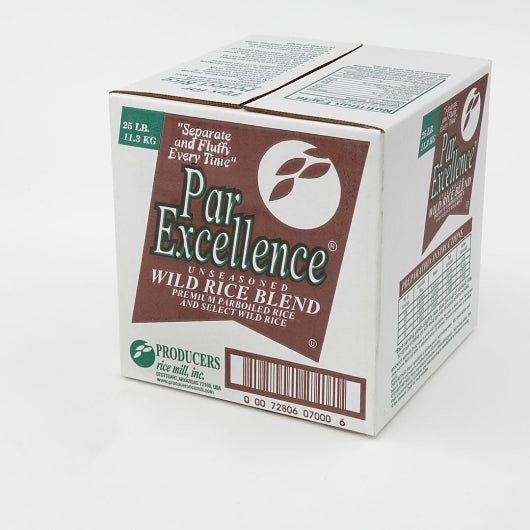 Wild Blend Rice Parboiled Long Grain & Wild Rice Box, 1 x 25 lb Case - GS1 closed shipping case image