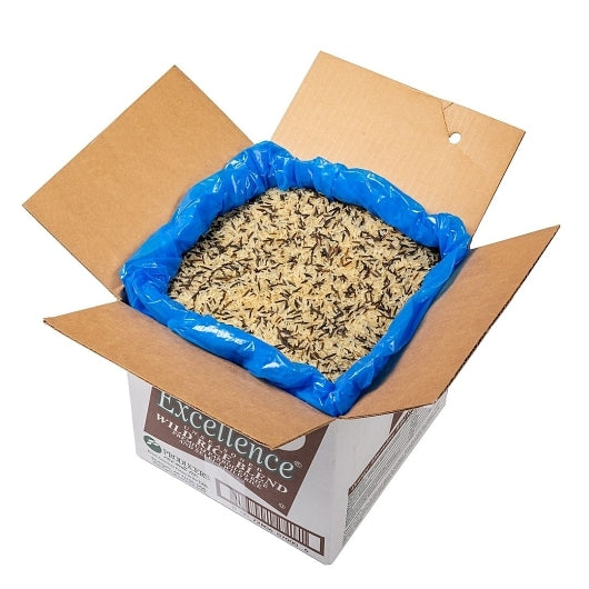 Wild Blend Rice Parboiled Long Grain & Wild Rice Box, 1 x 25 lb Case - GS1 open-case image
