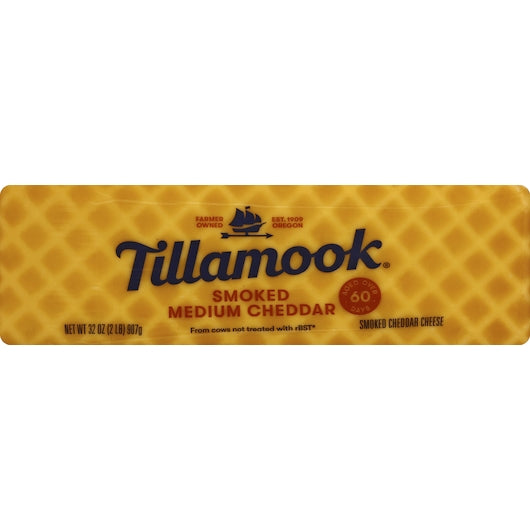 Tillamook Smoked Cheddar Cheese Loaf, 6 x 2 lb Case - Cheese & Dairy