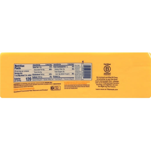 Tillamook Cheddar Medium Yellow Cheese, 2 x 5 lb Case - Alternate product angle or state