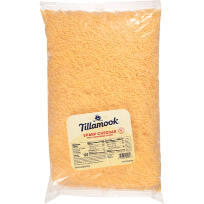 Tillamook Shredded Sharp Cheddar Cheese, 4 x 5 lb Case - Cheese & Dairy