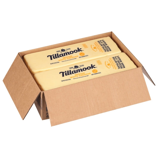 Tillamook Medium White Cheddar Cheese, 2 x 5 lb Case - GS1 open-case image