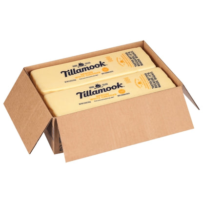 Tillamook Medium White Cheddar Cheese, 2 x 5 lb Case - GS1 open-case image