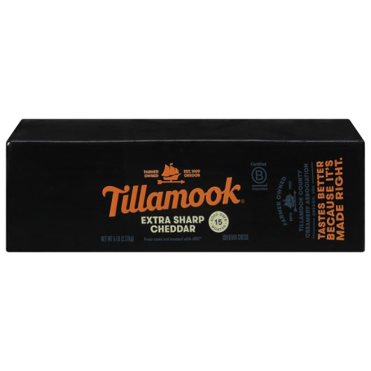 Tillamook Extra Sharp Yellow Cheddar Loaf, 2 x 5 lb Case - DOT product image 2