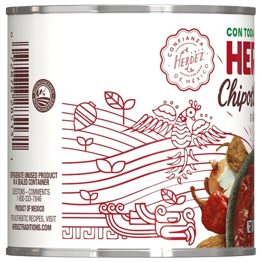 Herdez PEPPERS CHIPOTLE IN ADOBO SAUCE, 12 x 7 oz Case - DOT product image 3