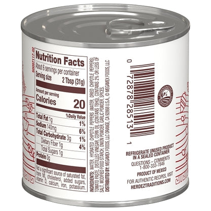 Herdez PEPPERS CHIPOTLE IN ADOBO SAUCE, 12 x 7 oz Case - DOT product image 7