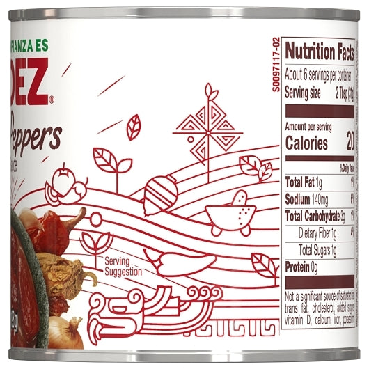 Herdez PEPPERS CHIPOTLE IN ADOBO SAUCE, 12 x 7 oz Case - DOT product image 4
