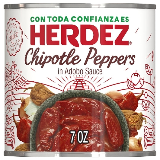 Herdez Peppers Chipotle in Adobo Sauce, 12 x 7 oz Case - Spices Seasonings