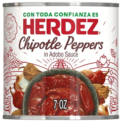 Herdez Peppers Chipotle in Adobo Sauce, 12 x 7 oz Case - Spices Seasonings