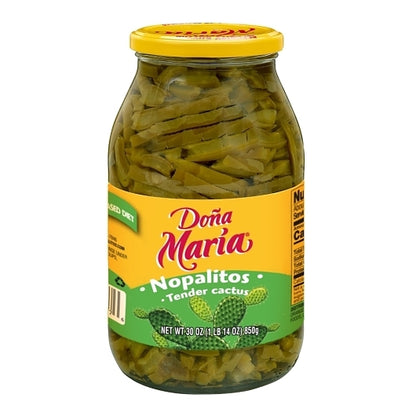Dona Maria Nopalitos Pepper Sliced, 12 x 30 oz Case - Fruit & Sides