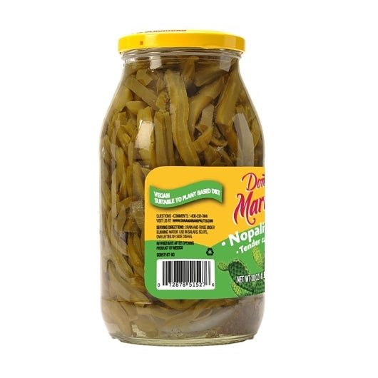 Dona Maria Nopalitos Pepper Sliced, 12 x 30 oz Case - Alternate product angle or state