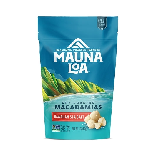 Mauna Loa Hawaiian Sea Salt Macadamia Nuts Bag, 6 x 4 oz Case - Nuts & Seeds
