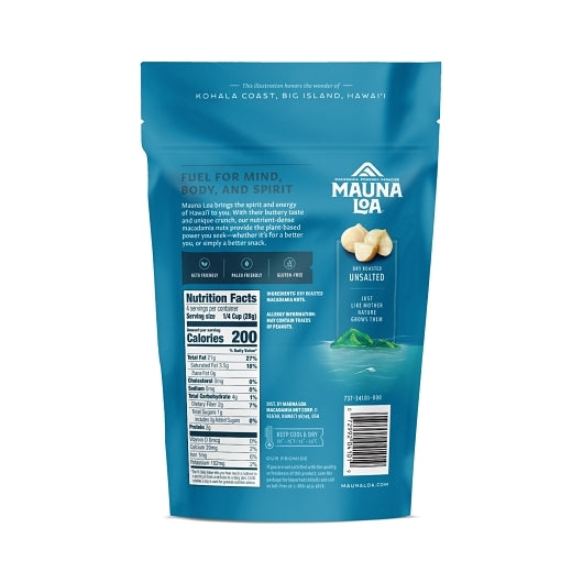 Mauna Loa Unsalted Macadamia Nuts Bag, 6 x 4 oz Case - Nuts & Seeds - image 2