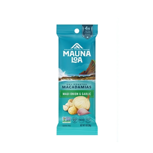 Mauna Loa Maui Onion & Garlic Macadamia Nuts Single Serve Bag, 12 x 1 oz Case - Nuts & Seeds