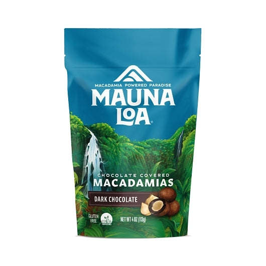 Mauna Loa Dark Chocolate Covered Macadamia Nuts Bag, 6 x 4 oz Case - Nuts & Seeds