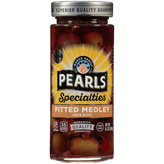 Pearls Pitted Medley Greek Olives Jar, 6 x 6.3 oz Case - DOT product image 6