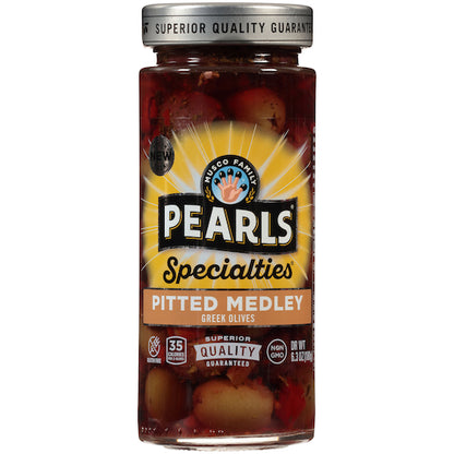 Pearls Pitted Medley Greek Olives Jar, 6 x 6.3 oz Case - DOT product image 6