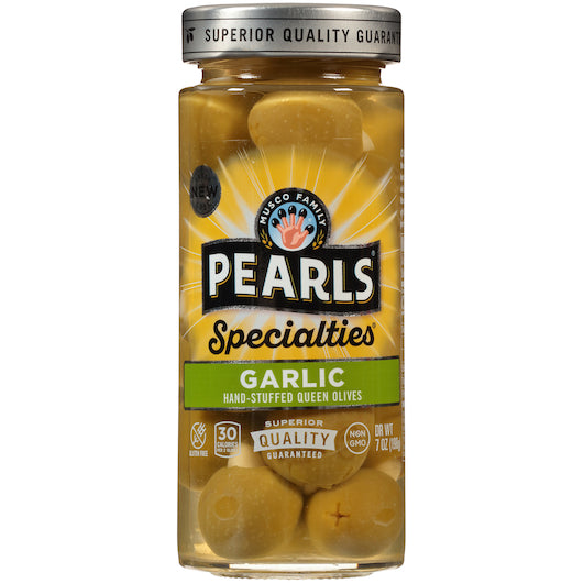 Pearls Garlic Stuffed Queen Olives Jar, 6 x 7 oz Case - DOT product image 5