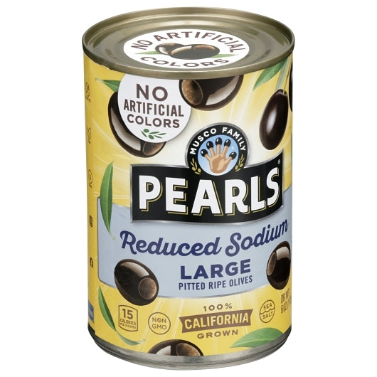 Pearls Reduced Sodium Large Pitted Olives Canned, 12 x 6 oz Case - DOT product image 7