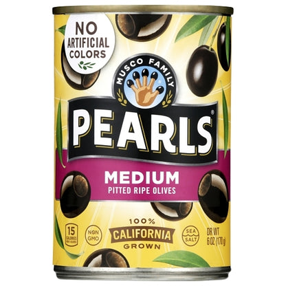 Pearls Medium Pitted Olives Canned, 12 x 6 oz Case - DOT product image 2