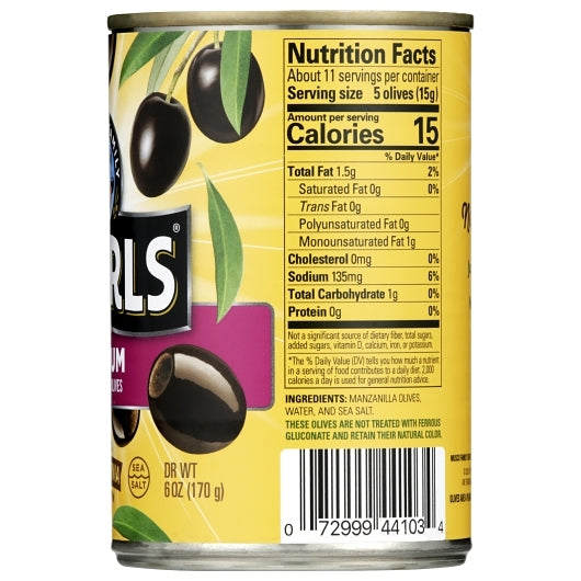 Pearls Medium Pitted Olives Canned, 12 x 6 oz Case - DOT product image 6