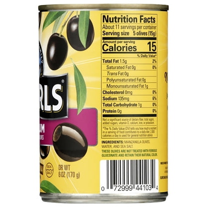 Pearls Medium Pitted Olives Canned, 12 x 6 oz Case - DOT product image 6