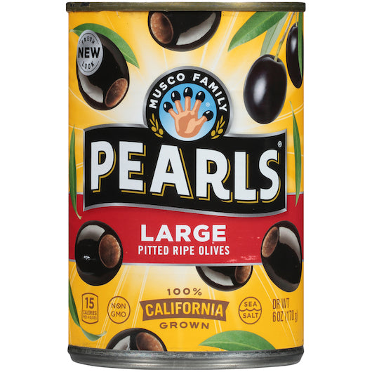 Pearls Large Pitted Ripe Olives Canned, 12 x 6 oz Case - DOT product image 3