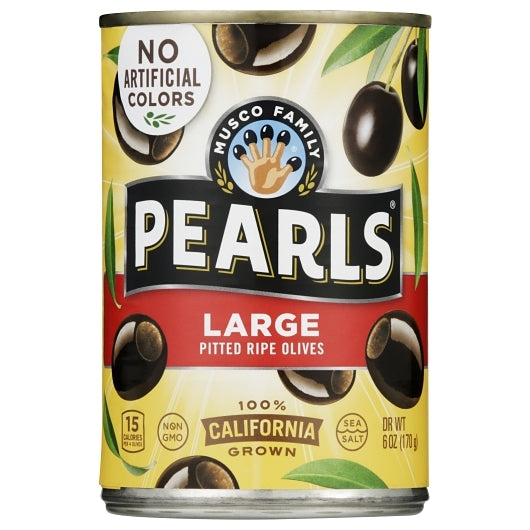 Pearls Large Pitted Ripe Olives Canned, 12 x 6 oz Case - DOT product image 2