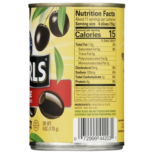 Pearls Large Pitted Ripe Olives Canned, 12 x 6 oz Case - DOT product image 7