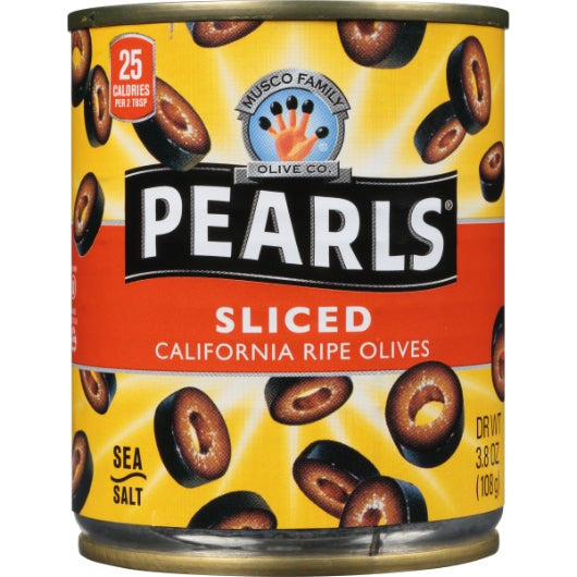 Pearls Sliced Black Olives Canned, 12 x 3.8 oz Case - DOT product image 3