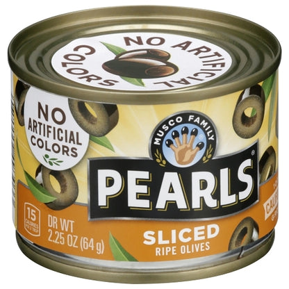 Pearls Sliced Black Ripe Olives Canned, 12 x 2.25 oz Case - DOT product image 4