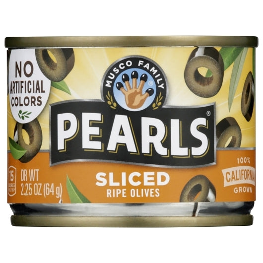 Pearls Sliced Black Ripe Olives Canned, 12 x 2.25 oz Case - DOT product image 2
