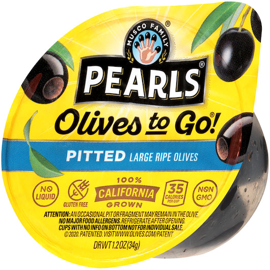 Pearls Black Ripe Olives To Go, 8 x 12 x 1.2 oz Case - DOT product image 2