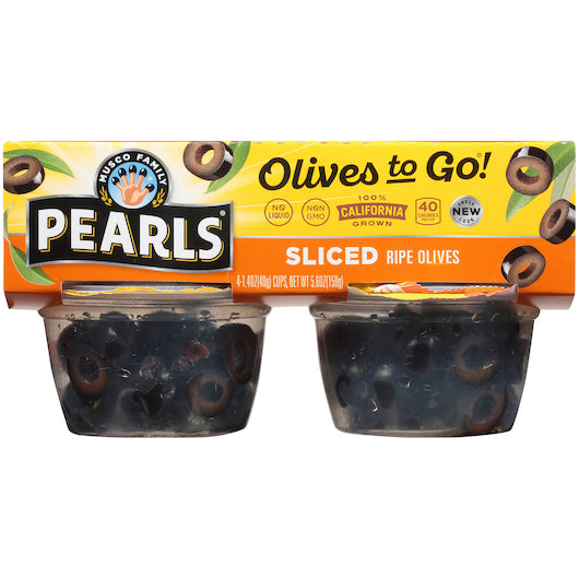Pearls Black Sliced Olives To Go, 6 x 5.6 oz Case - DOT product image 3