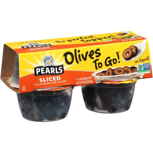 Pearls Black Sliced Olives To Go, 6 x 5.6 oz Case - DOT product image 4