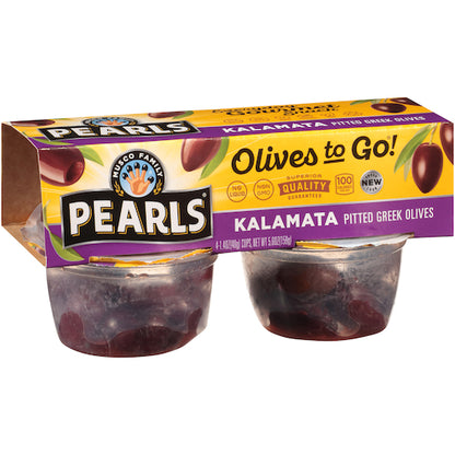 Pearls Kalamata Pitted Olives To Go, 6 x 5.6 oz Case - DOT product image 2