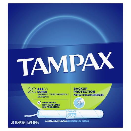 Tampax Super Absorbency Tampons, 4 x 6 x 20 ct Case - DOT product image 2