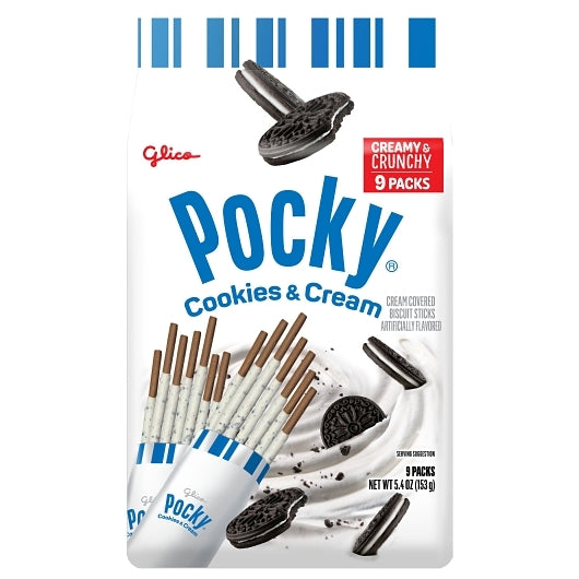 Pocky Cookies & Cream Family Pack, 4 x 5 x 5.4 oz Case - Bakery & Desserts