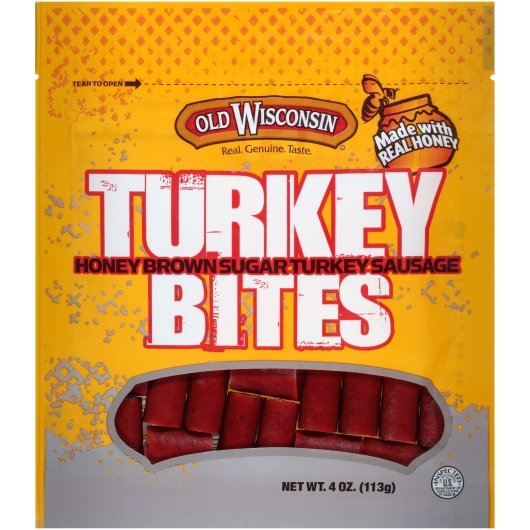 Old Wisconsin Honey Turkey Bites, 12 x 4 oz Case - Pantry Ingredients