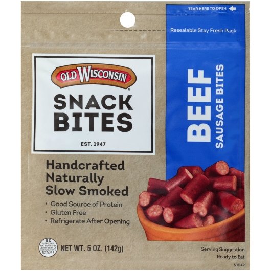 Old Wisconsin Beef Snack Bites, 12 x 5 oz Case - Meat, Poultry & Seafood