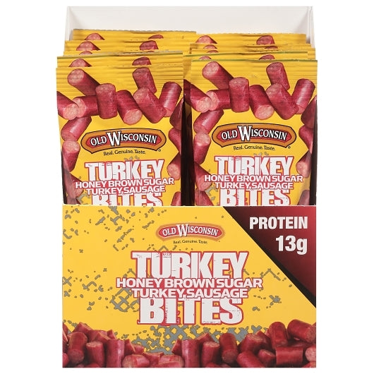 Old Wisconsin Honey Turkey Snack Bites Caddie, 4 x 10 x 2 oz Case - Pantry Ingredients