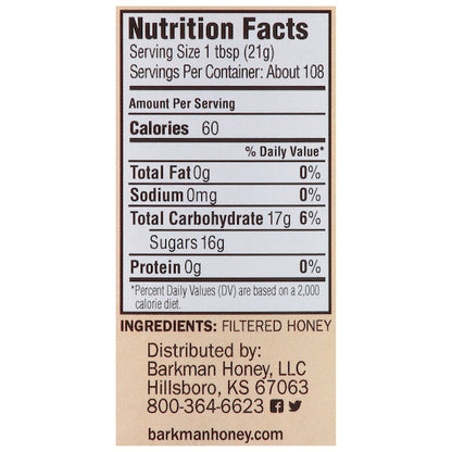 Busy Bee Light Amber Honey Bulk, 6 x 80 oz Case - DOT product image 2