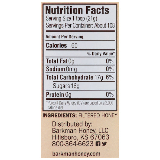 Busy Bee Light Amber Honey Bulk, 6 x 80 oz Case - DOT product image 2