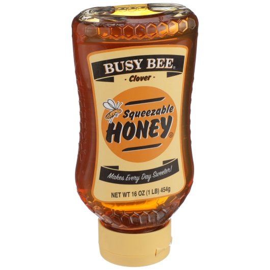 Busy Bee Import Honey Bottle, 12 x 16 oz Case - Alternate product angle or state