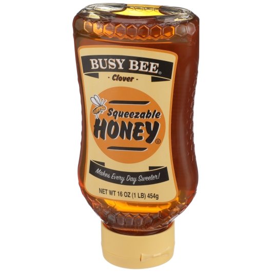 Busy Bee Import Honey Bottle, 12 x 16 oz Case - Alternate product angle or state
