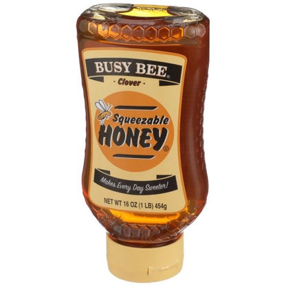 Busy Bee Import Honey Bottle, 12 x 16 oz Case - Alternate product angle or state