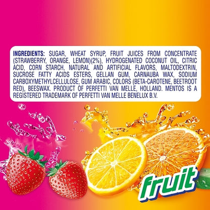 Mento Chewy Mints Vertical Showbox Mixed Fruit Candy, 24 x 15 x 1.32 oz Case - DOT product image 2