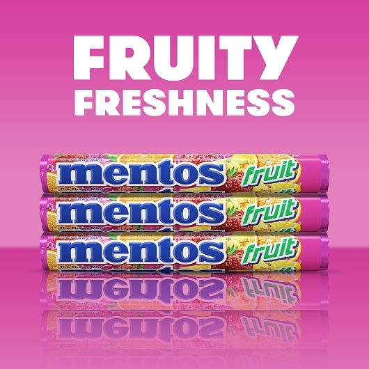 Mento Chewy Mints Vertical Showbox Mixed Fruit Candy, 24 x 15 x 1.32 oz Case - DOT product image 3