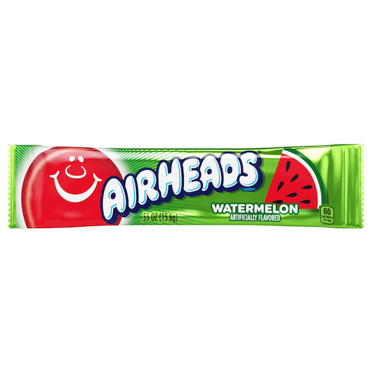 Airheads Single Open Stock Watermelon, 12 x 36 x 0.55 oz Case - Pantry Ingredients