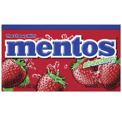 Mentos Strawberry Candy, 24 x 15 x 1.32 oz Case - Candy & Confections